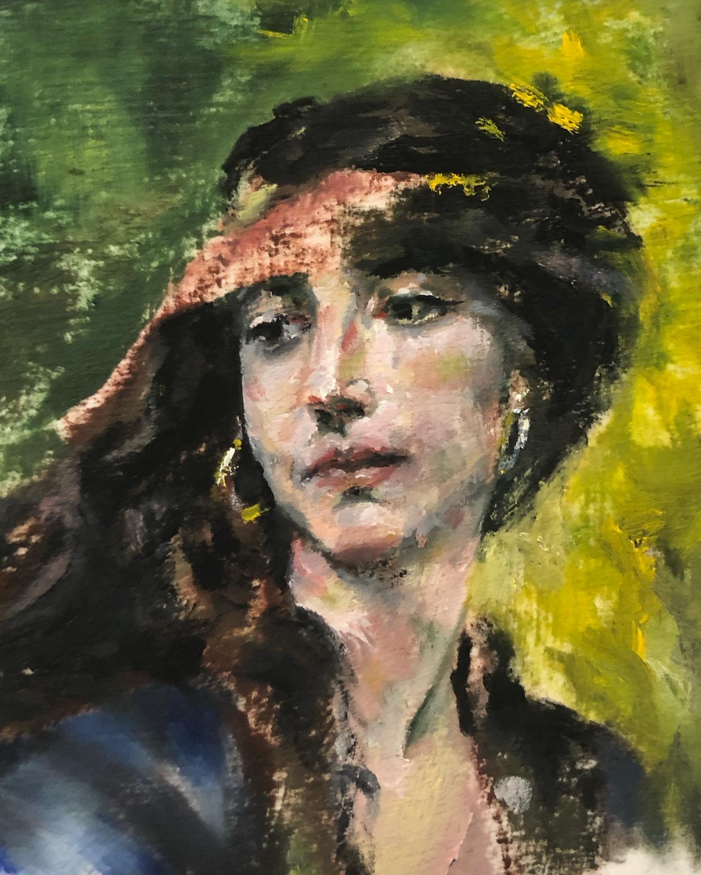 Expressive portrait — original painting by Leat Silvera