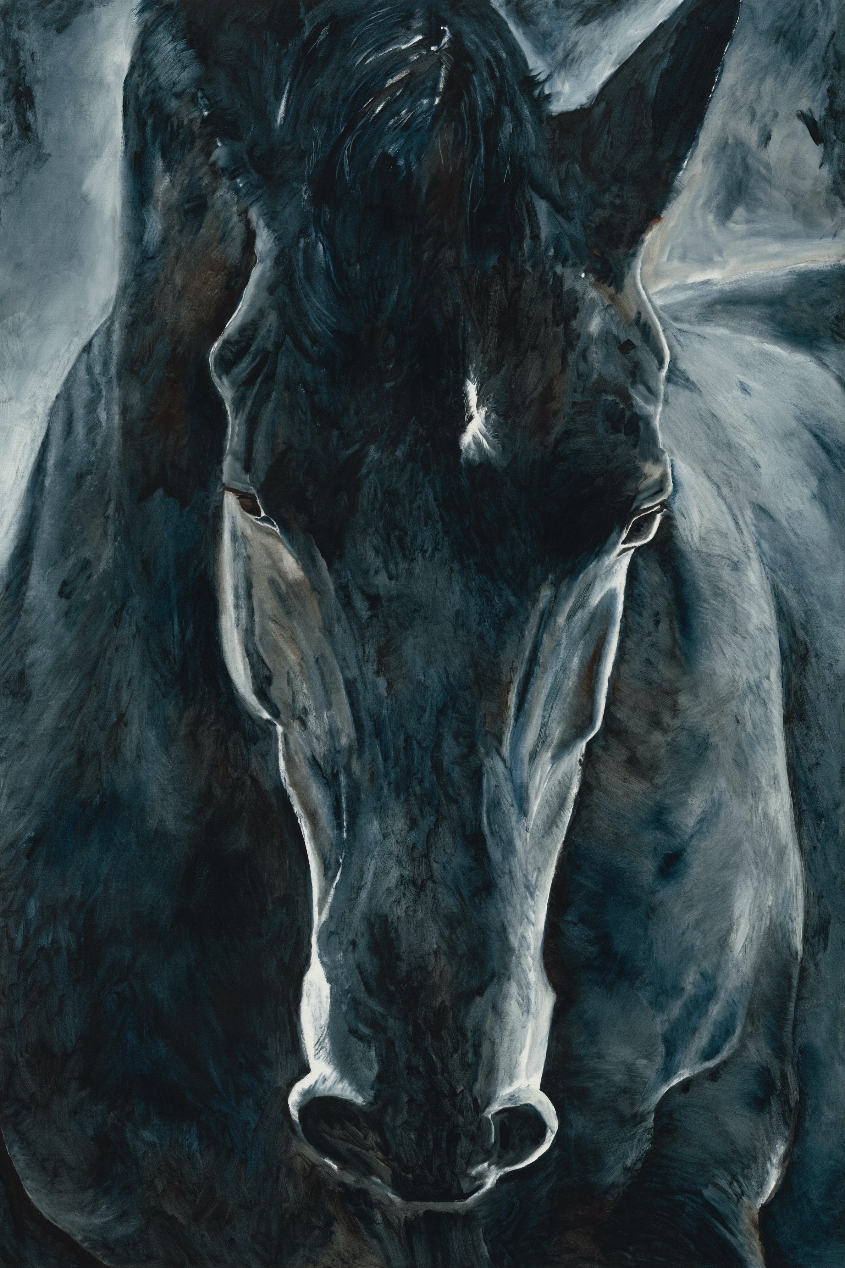Horse portrait — original painting by Leat Silvera